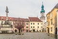 The Main Square with The Firewatch Tower in Sopron town, Hungary Royalty Free Stock Photo