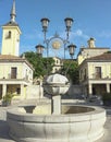 Main Square fountain of Brunete. Madrid, Spain