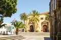 Main square in Garachico with monastery of San Francisco, Teneri Royalty Free Stock Photo