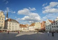 Main square of historic tallinn old town in estonia Royalty Free Stock Photo