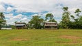 Amazon Rainforest Housing, Zancudococha, Cuyabeno, Ecuador Royalty Free Stock Photo