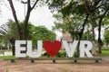 The main square of the industrial city Volta Redonda, Brazil.