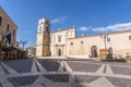 Main square with medieval cathedral in Santa Severina, Italy Royalty Free Stock Photo