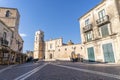 Main square with medieval cathedral in Santa Severina, Italy Royalty Free Stock Photo