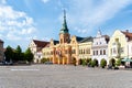 Main square in Melnik city Royalty Free Stock Photo