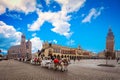 Main square in old city of Krakow Royalty Free Stock Photo