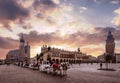 Main square in old city of Krakow Royalty Free Stock Photo