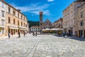 Main square in old medieval town Hvar. Hvar is one of most popular tourist destinations in Croatia in summer. Central Pjaca square