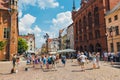 Main square in old town of Torun. Torun is birthplace of the astronomer Nicolaus Copernicus.