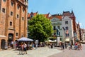 Main square in old town of Torun. Torun is birthplace of the astronomer Nicolaus Copernicus.