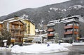 Main square in Ordino. Andorra