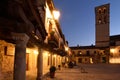 Main square of Pedraza, Segovia province,