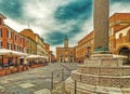 Main square in Ravenna in Italy