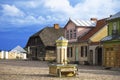 Main square of reconstructed old lithuanian city, The Open-Air Museum of Lithuania, Rumsiskes,