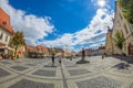 The main square from Sibiu, Transylvania, Romania Royalty Free Stock Photo