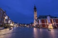 Main Square in Sint Truiden at dawn Royalty Free Stock Photo