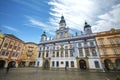 He main square with the Town Hall in Ceske Budejovice, Czech Republic Royalty Free Stock Photo