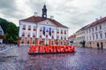 Main square and town hall of the city of Tartu Royalty Free Stock Photo