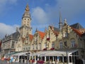 The main square in Veurne, in flamish Belgium Royalty Free Stock Photo