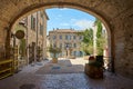 Main Square Viewed Under Porch at Barjac France