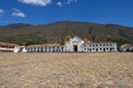 Main square of Villa de Leyva city in Colombia Royalty Free Stock Photo