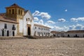 Main square of Villa de Leyva city in Colombia Royalty Free Stock Photo