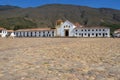 Main square of Villa de Leyva city in Colombia Royalty Free Stock Photo