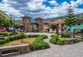 Main square in the village Leymebamba Royalty Free Stock Photo