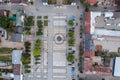 Main square in Wegrow, Poland Royalty Free Stock Photo