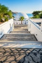 Main stairway to Dome in Kalithea Rhodes, Greece - Text transl