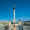 Millennium Monument of Heroes` Square in Budapest