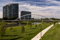 Main Street Arch Bridge - Scioto River - Columbus, Ohio Royalty Free Stock Photo