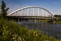 Main Street Arch Bridge - Scioto River - Columbus, Ohio Royalty Free Stock Photo