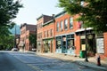 Main street Beacon New York on sleepy sunday morning