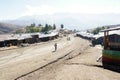 Main street in Chiro Leba village, Simien mountains Royalty Free Stock Photo