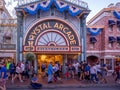 Main Street Disneyland at night Royalty Free Stock Photo