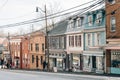 Main Street in downtown Old Ellicott City, Maryland Royalty Free Stock Photo