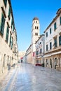 The main street in Dubrovnik, placa Sradun Royalty Free Stock Photo