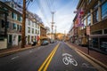 Main Street, in Ellicott City, Maryland. Royalty Free Stock Photo