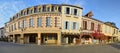 Main street in the French village Lupiac in Gascony Royalty Free Stock Photo