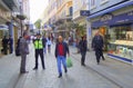 Main Street in Gibraltar and policeman