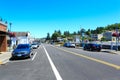 Main street in historical town Steilacoom. Royalty Free Stock Photo