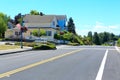 Main street in historical town Steilacoom. Royalty Free Stock Photo