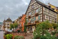 Main street in Kaysersberg, Alsace, France Royalty Free Stock Photo