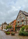 Main street in Kaysersberg, Alsace, France Royalty Free Stock Photo