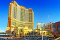 Main street of Las Vegas is the Strip. Casino, hotel and resort Palazzo Royalty Free Stock Photo