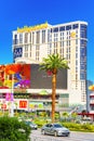 Main street of Las Vegas is the Strip. Casino, hotel and resort Planet Hollywood Royalty Free Stock Photo