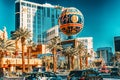 Main street of Las Vegas is the Strip. Casino, hotel and resort Planet Hollywood Royalty Free Stock Photo