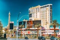 Main street of Las Vegas is the Strip. Casino, hotel and resort Planet Hollywood Royalty Free Stock Photo