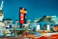 Main street of Las Vegas-is the Strip in evening time. Casino, hotel and resort-MGM Grand